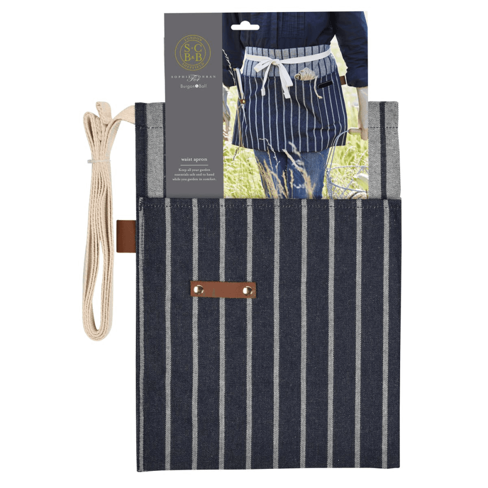Striped Waist Apron, Blue