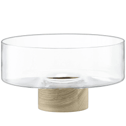 Image showing the Lotta Pedestal bowl, H14 x Dia25cm, clear product.