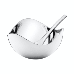 Image showing the Bloom Salt cellar with spoon, H4 x Dia7cm, Stainless Steel product.