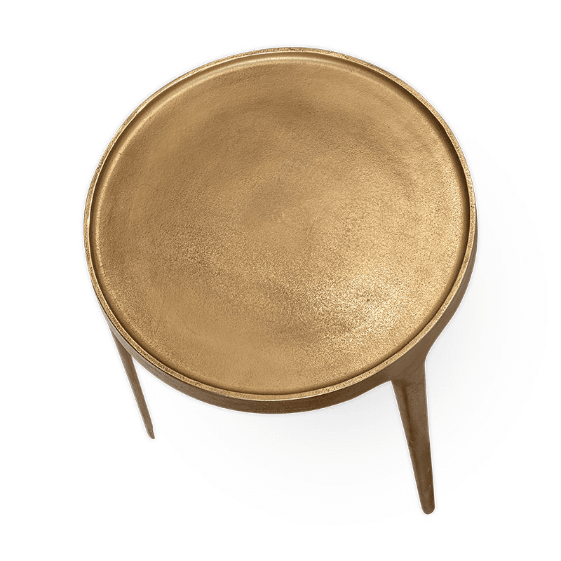 Rohia Cast Metal Table, Brass