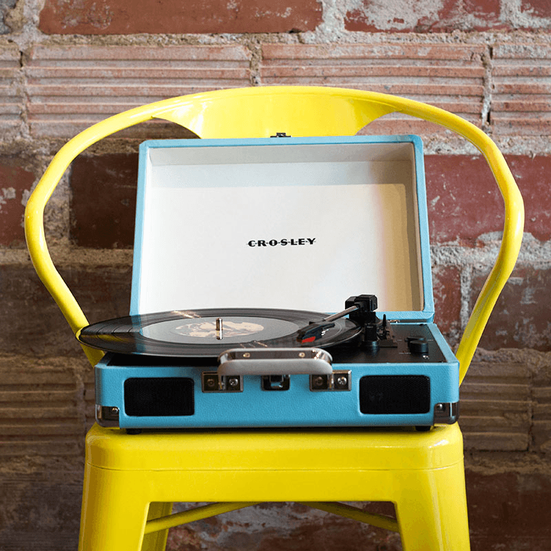 Cruiser Deluxe Plus Portable Turntable, Turquoise
