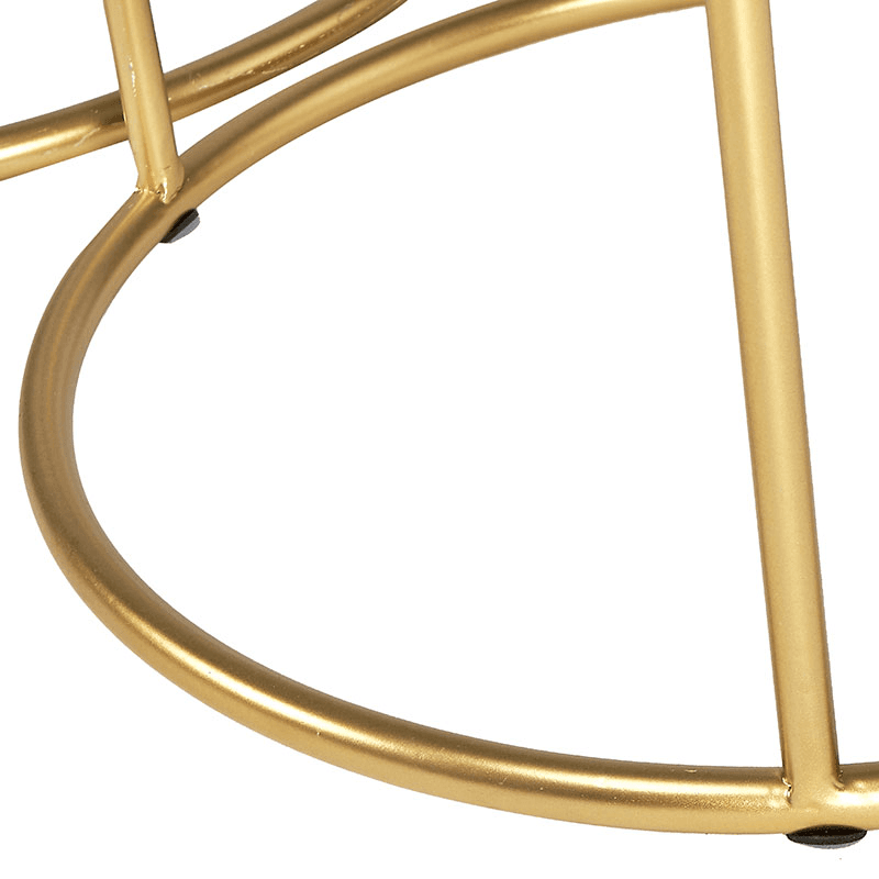Milly Set of 2 Side Tables, Green Marble & Gold