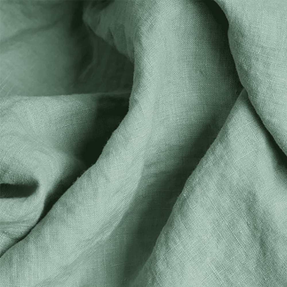 Sage Green Linen Duvet Cover, Super King