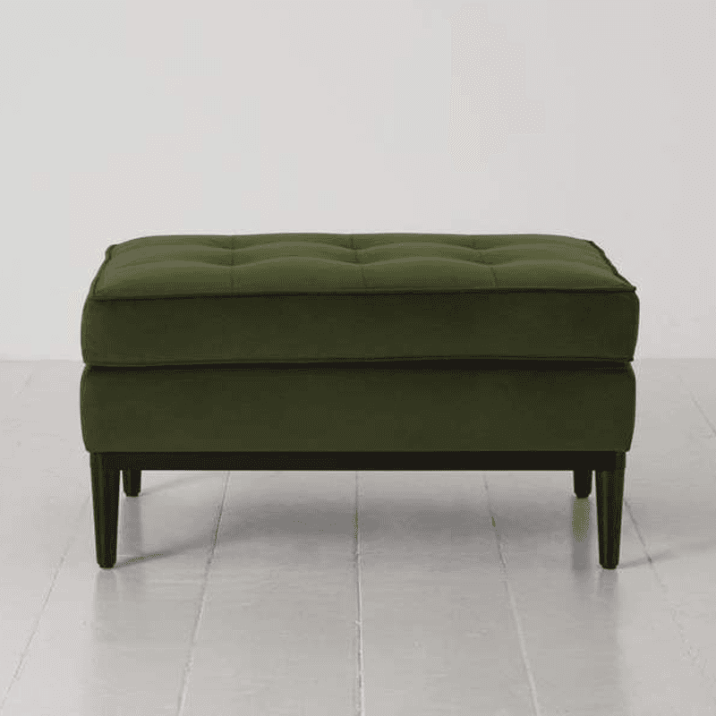 Model 02 Velvet Ottoman, Vine
