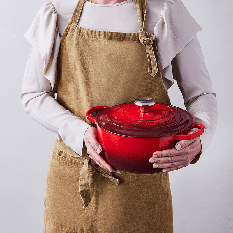 Signature Cast Iron Round casserole, 24cm - 4.2 litre, Cerise
