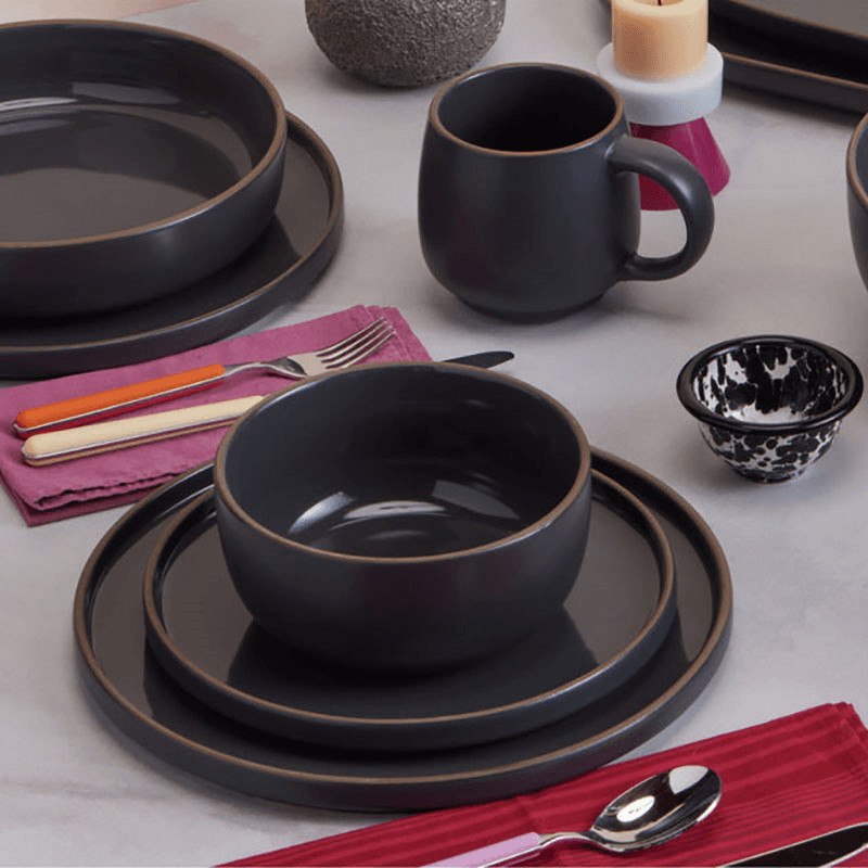 Set of 4 Salad Plates, 22cm, Char