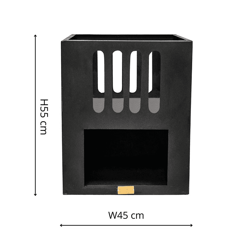 Libra Firebowl, H55 x W45cm, Black