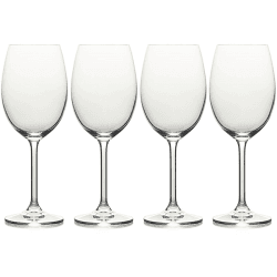 Image showing the Julie Set of 4 White Wine Glasses, 468ml, Clear product.