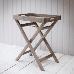 Image showing the Aldsworth Butlers tray and stand, H72 x W55 x D40cm, spruce wood product.