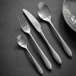 Image showing the 16 Piece  Cutlery Set, Brushed Silver product.