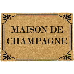 Image showing the Country Home Maison De Champagne Doormat, 90 x 60cm, Natural & Black product.