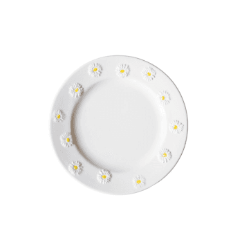 Image showing the Daisy Set of 4 Side Plates, D22cm, White product.