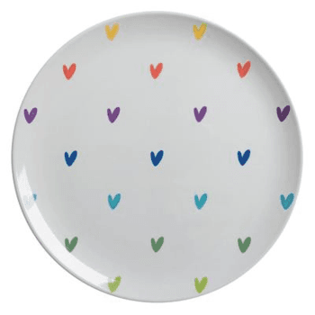 Image showing the Hearts Melamine, Dinner Plae product.