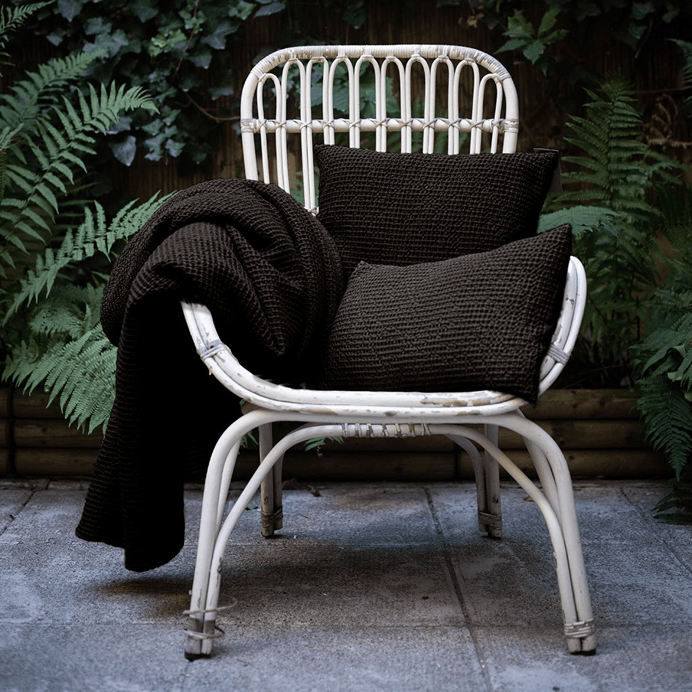 Maia Cushion, 45 x 45cm, Carbone