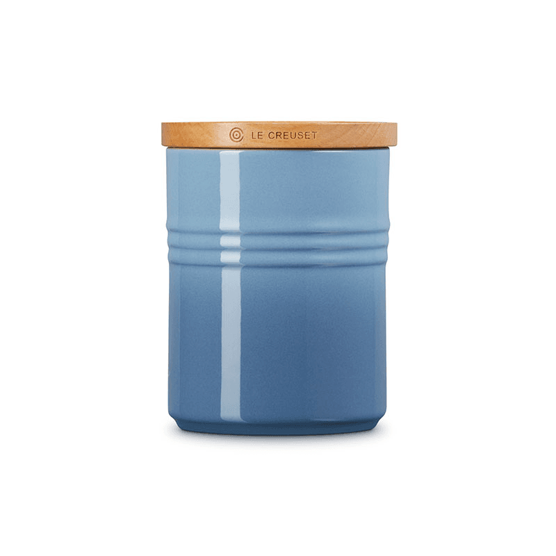Stoneware Storage Jar, Medium, Chambray