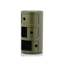 Image showing the Componibili 3 door cabinet, H59 x W32 x D32 cm, Green product.