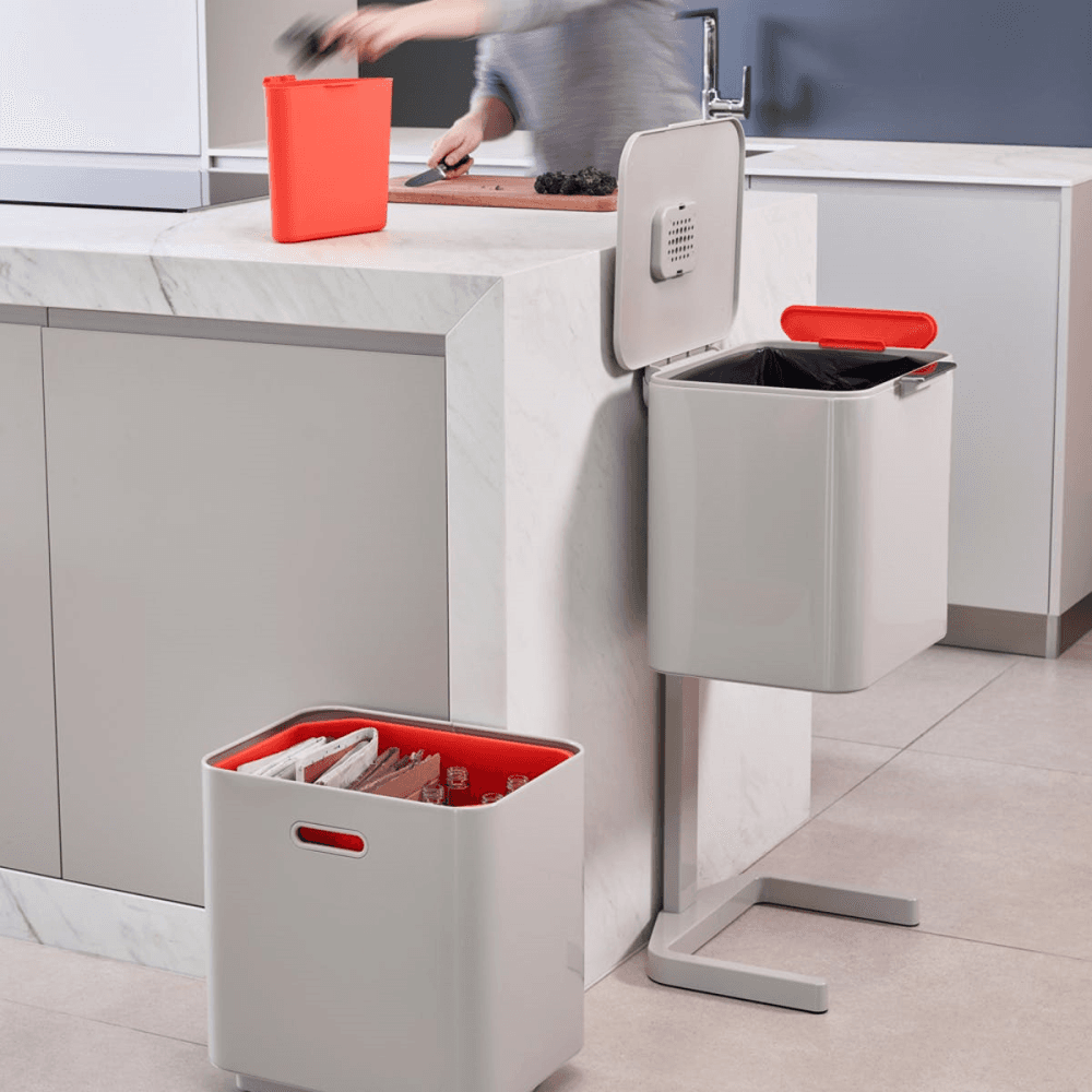 Totem 60 Waste separation and recycling unit, H80 x W40 x D30cm, Stone