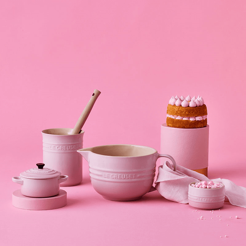 Stoneware Small Utensil Jar, 1L, Shell Pink