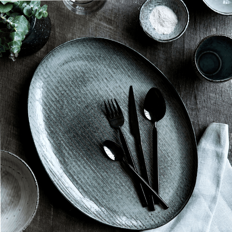 Nordic Sea Oval Plate, 35.5cm, Blue