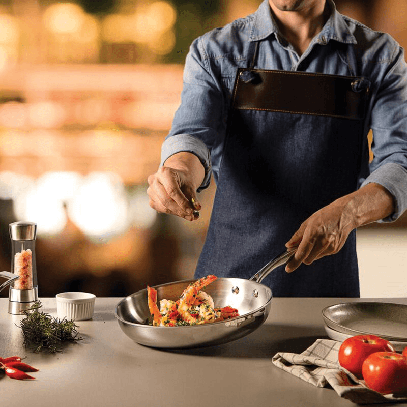 Grano Tri-Ply shallow frying pan, stainless steel, 26cm
