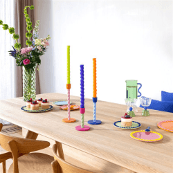 Image showing the Helix Candle holder, 17 x  9 cm, blue product.