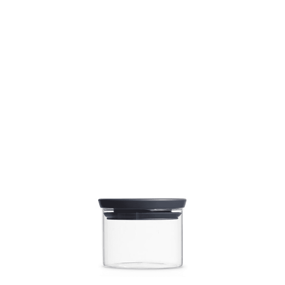 Stackable jar, 0.3 litre, Glass With Dark Grey Lid