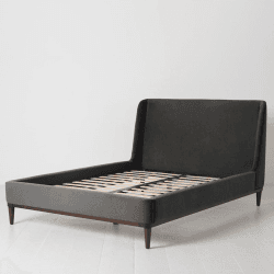Image showing the Bed 02 Velvet Double Frame, Charcoal product.
