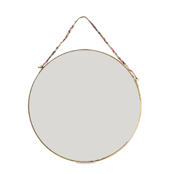 Image showing the Kiko Round Mirror, D38cm, Antique Brass product.