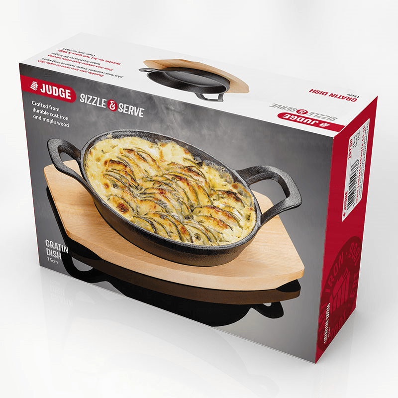 Sizzle & Serve Gratin Dish, 15cm, Black