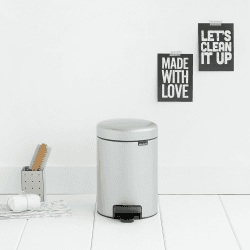 Image showing the newIcon Pedal bin, 3 litre, Metallic Grey product.