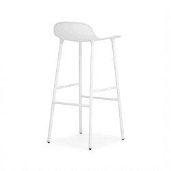 Image showing the Form Bar stool, H77cm, White product.