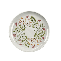 Image showing the Mediterranean Garden Melamine Serving Platter, D35cm, Green/Pink product.