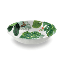 Image showing the Amazon Floral Melamine salad bowl, 35cm, Green product.