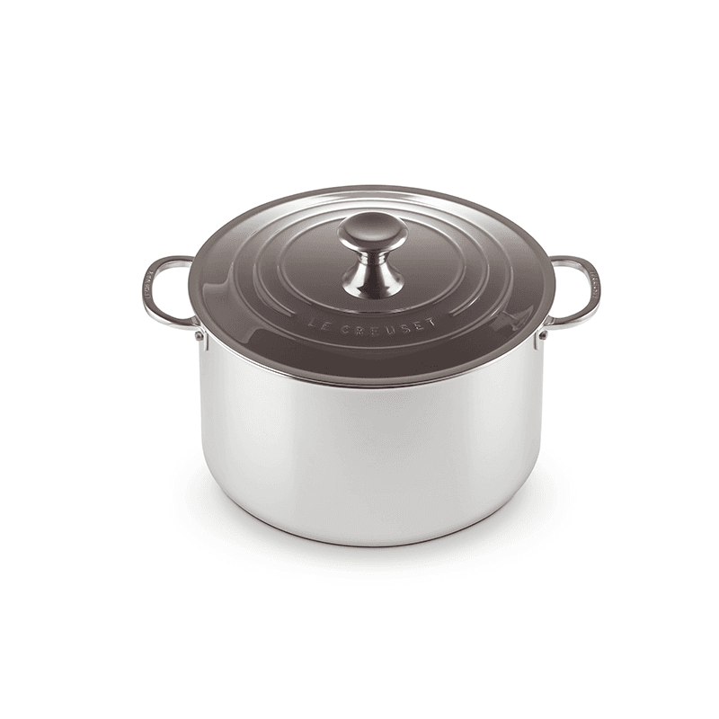 Signature Uncoated Stockpot with lid, 28cm, Stainless Steel