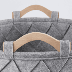 Image showing the Amy Medium storage basket, 35 x 35cm - 33L, Silver product.