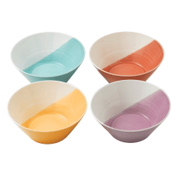 Image showing the 1815 Brights Set of 4 noodle bowls, 21cm, Mixed Colours product.