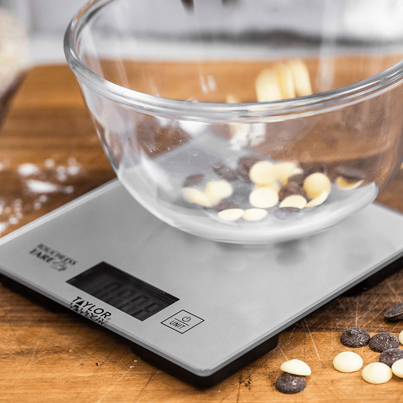 Touchless TARE Compact Digital Scales, Silver