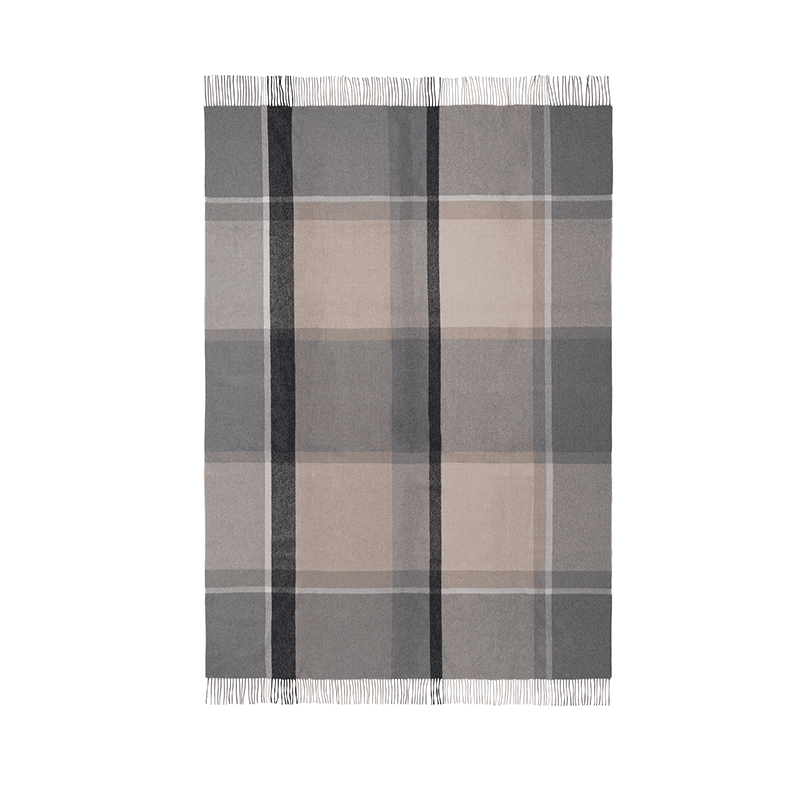 Manhattan Plaid Throw, H200cm x W130cm, Natural