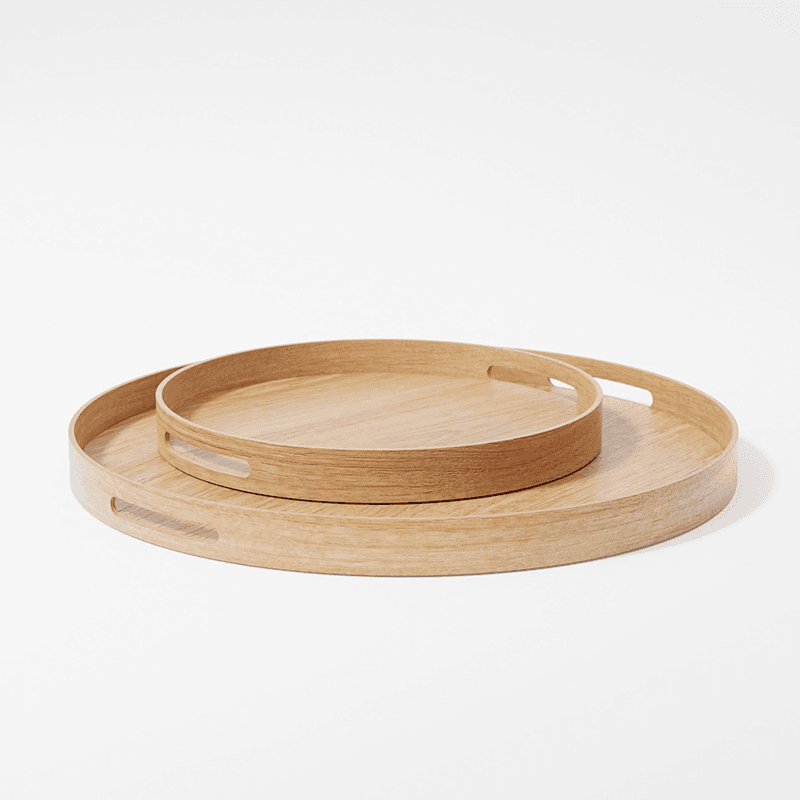 Busboy Round Tray, D30cm, Oak