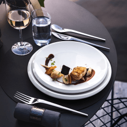Image showing the NewMoon 24 piece cutlery set, Stainless Steel product.