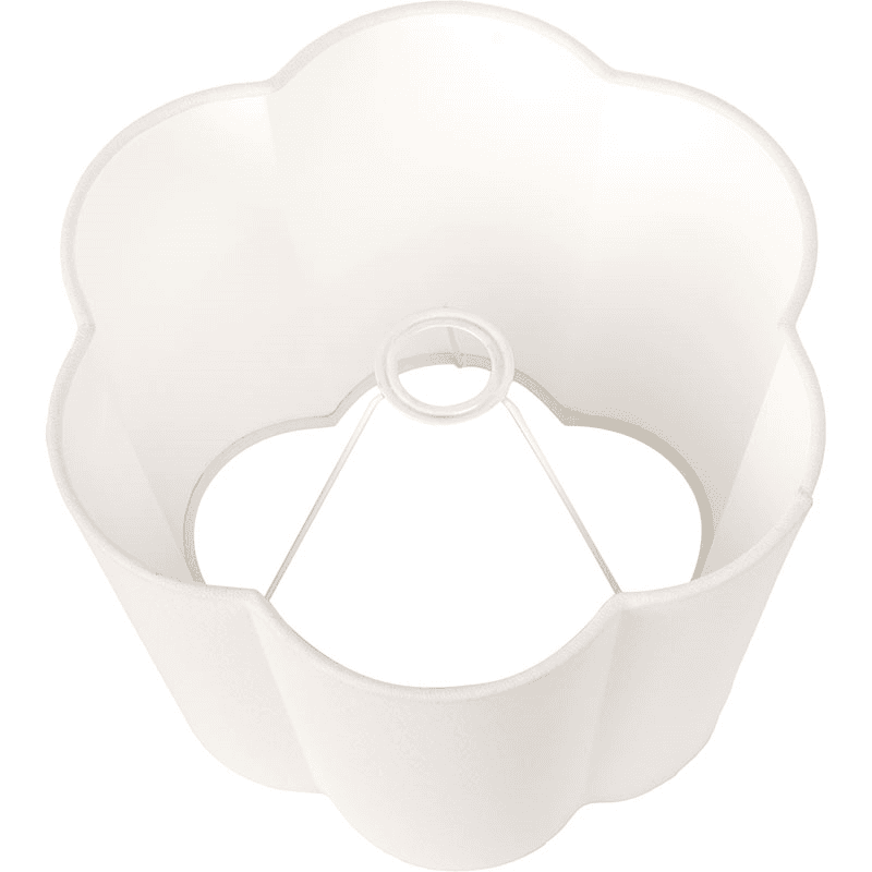 Posy Tapered Scalloped Shade, 30cm, White