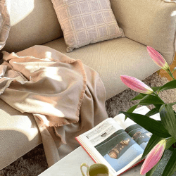 Image showing the Skyfall Throw, H130 x W190cm, Nude product.