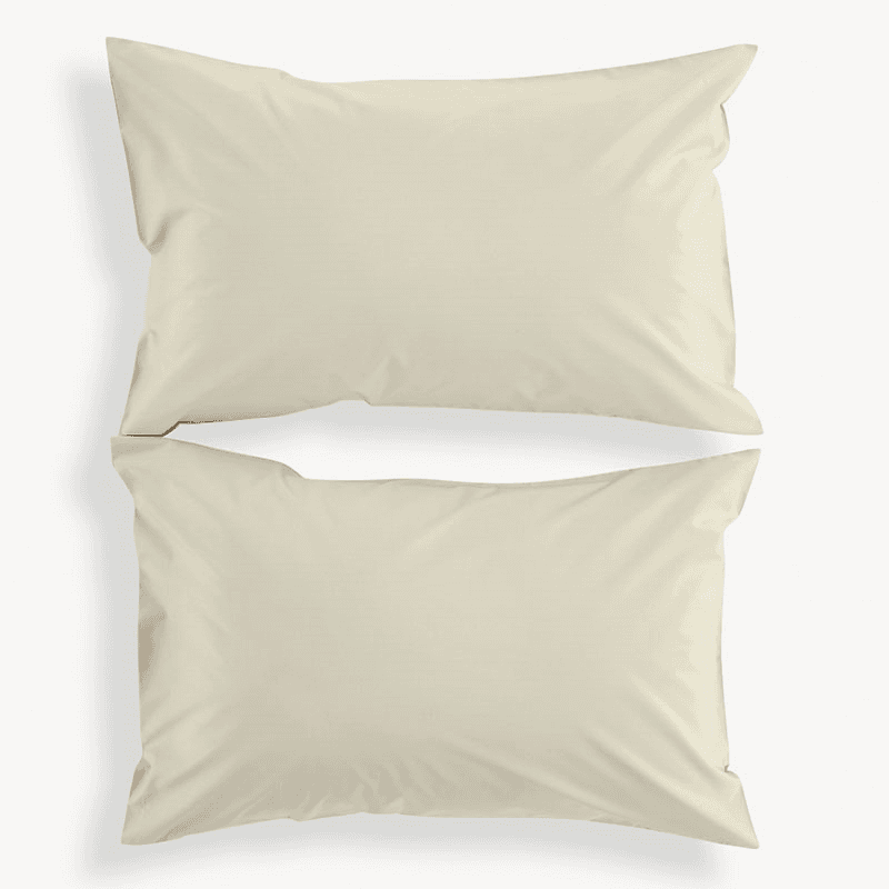 200TC Organic Pair of Standard Pillowcase, Hazelnut