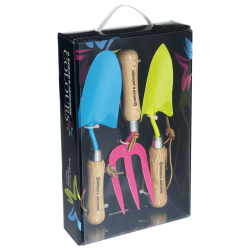 Image showing the Colours Hand Held Tool Set, Blue/Pink/Green/Natural product.
