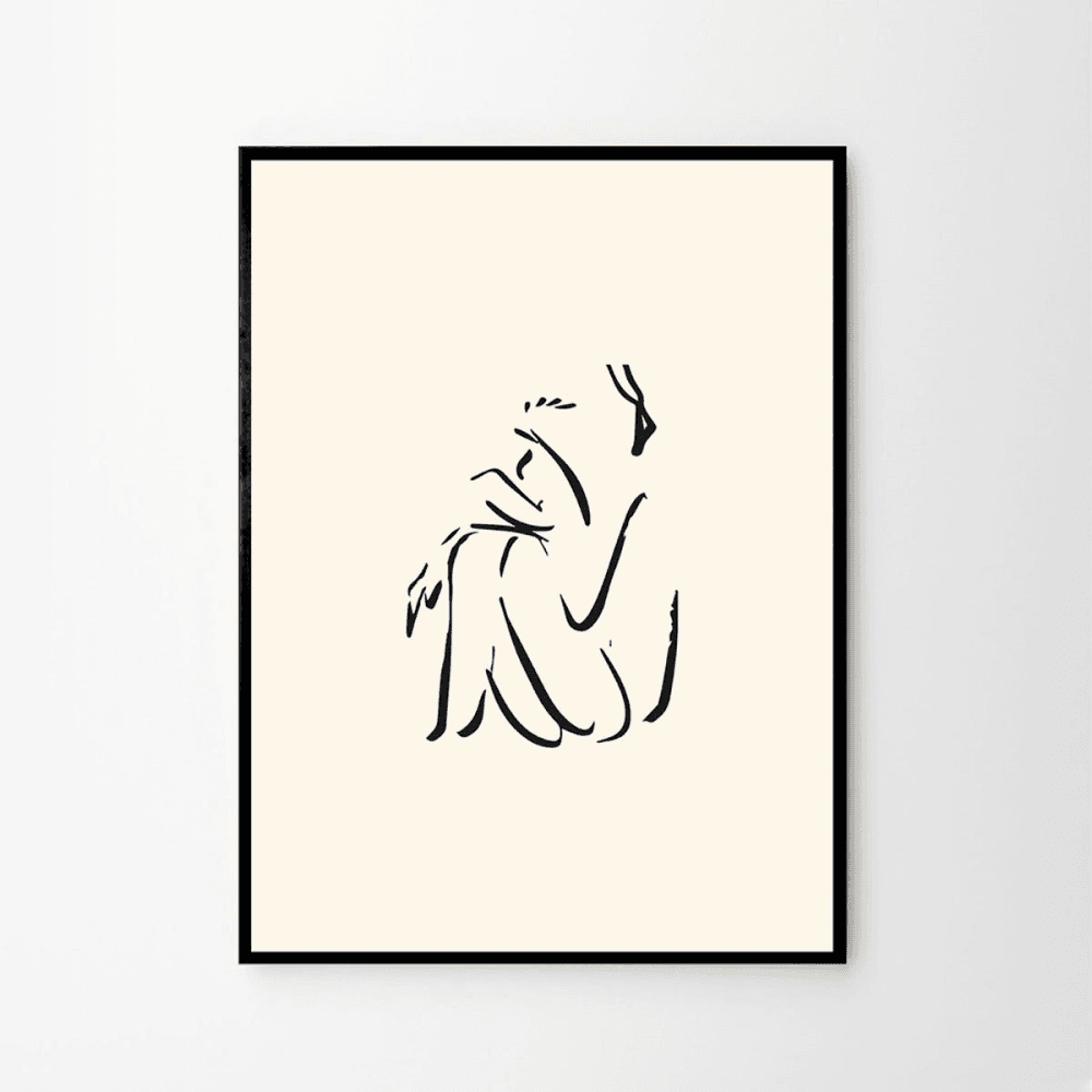 Calm - Lucrecia Rey Cara Art print, H40 x D30cm, Multi