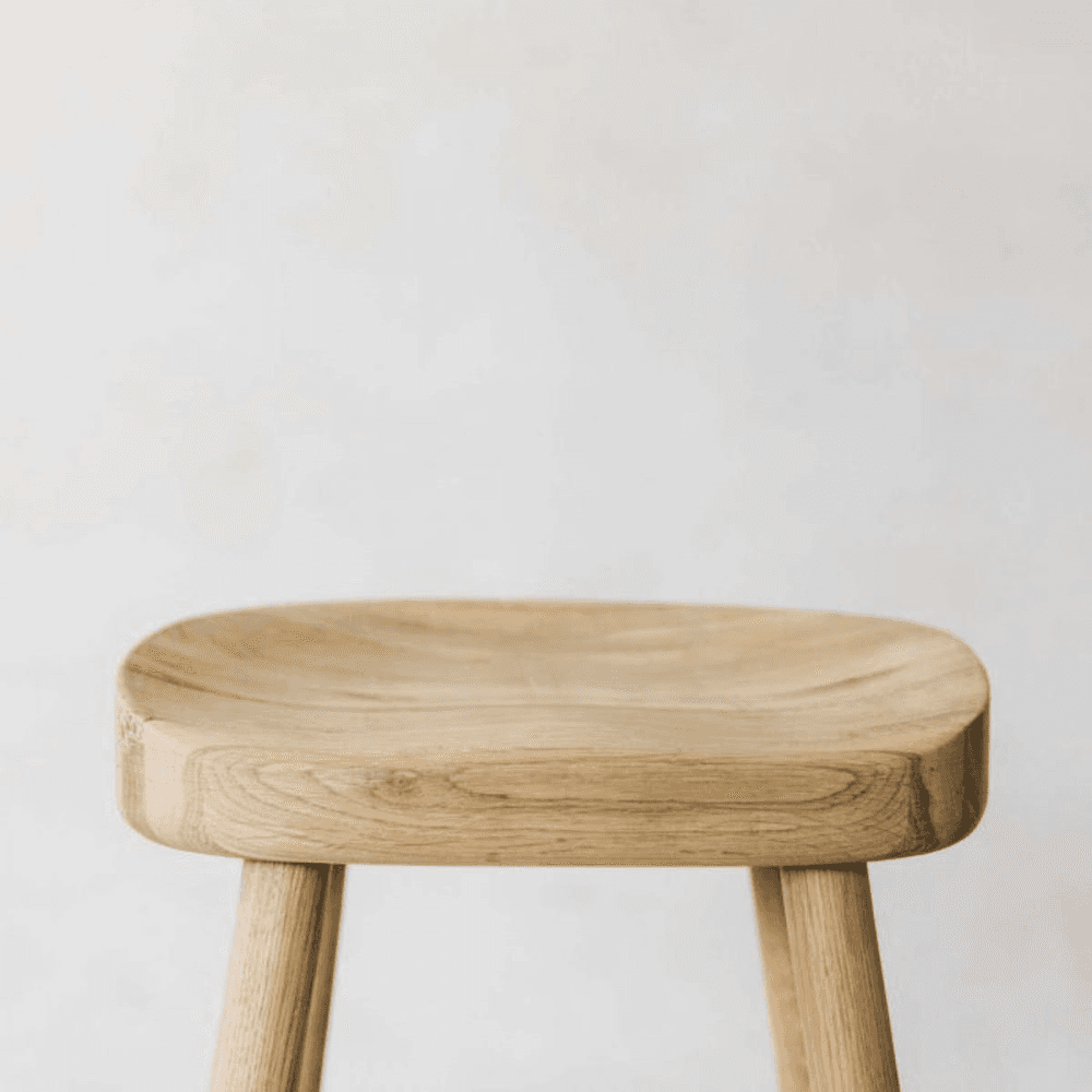 Oak Farmhouse Island Stool, Natural