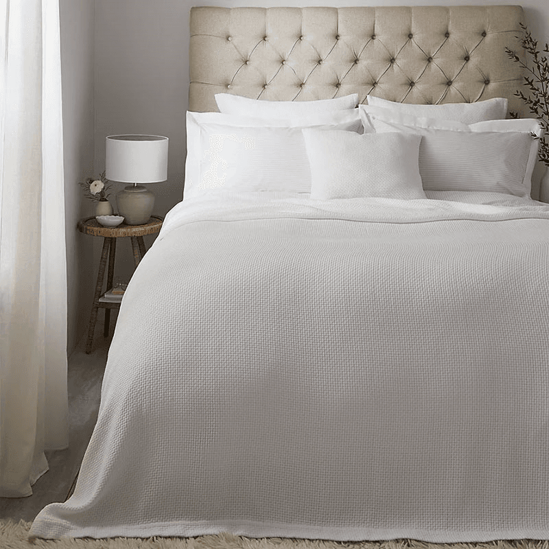 Colville Double Bedspread, White