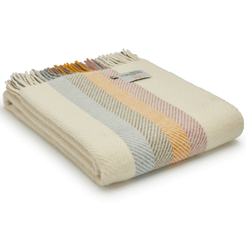 Stripes Throw, 150 x 183cm, Primrose