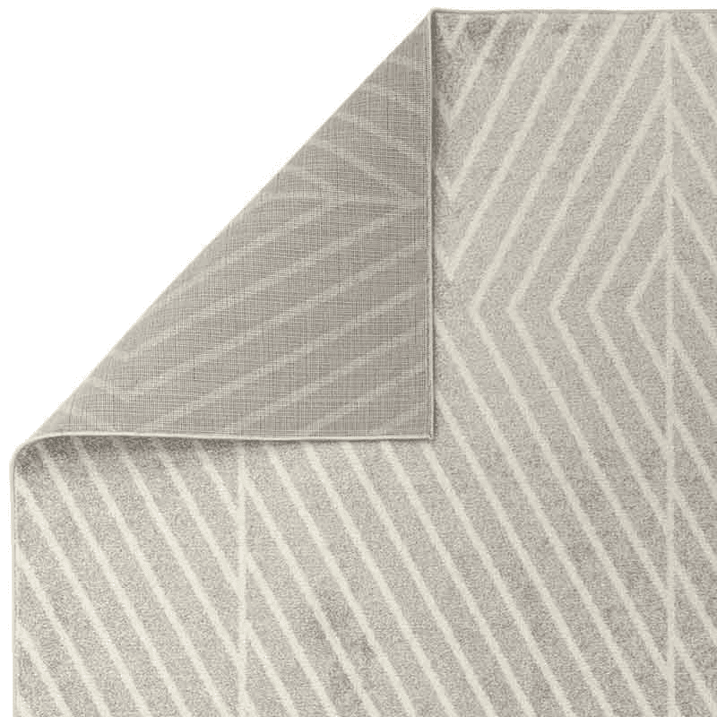 Muse Modern Geometric Linear Rug, 120 x 170cm, Black & Cream