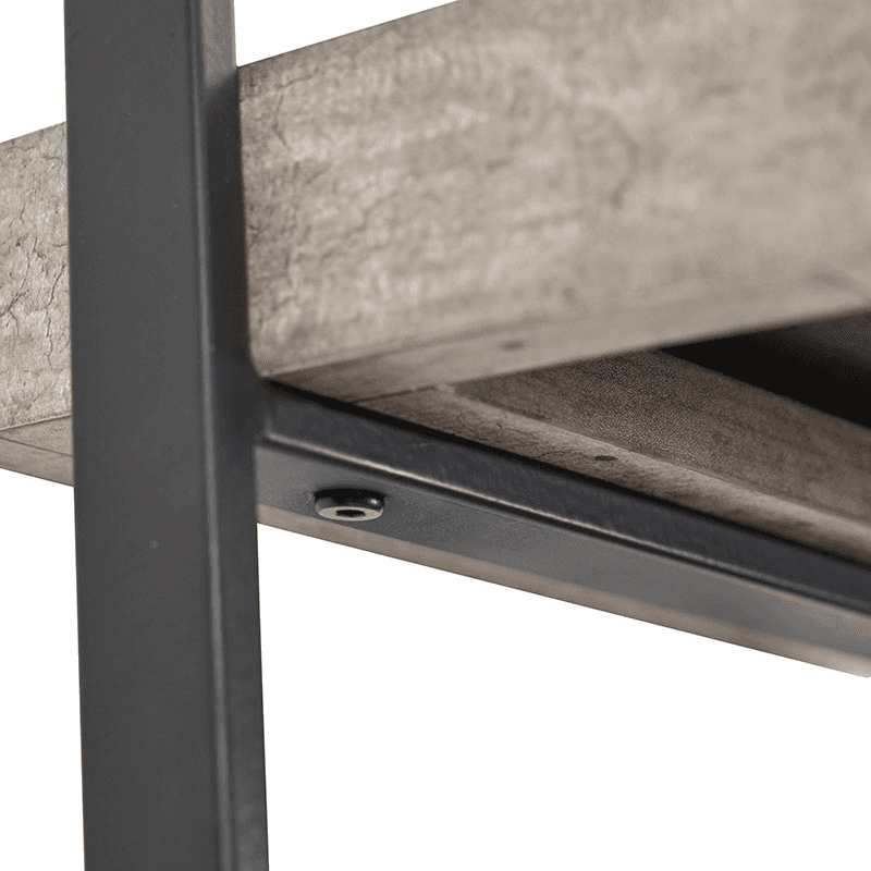 Jersey 4 Shelf Unit, Grey & Black